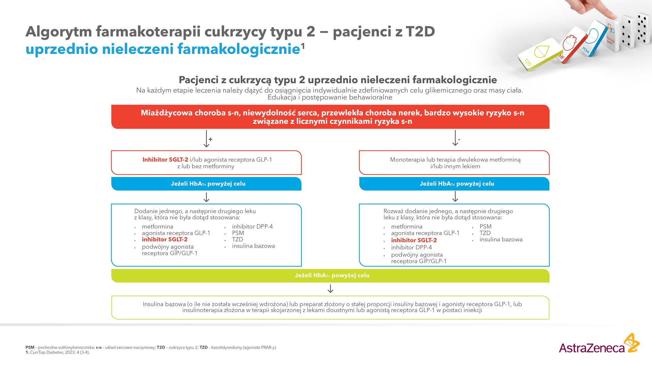 Algorytm farmakoterapii cukrzycy typu 2 — pacjenci z T2D
                            uprzednio nieleczeni farmakologicznie